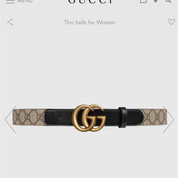 Gucci Accessories - NWOT Authentic Gucci GG Monogram Wide Leather Belt Size 80-32.